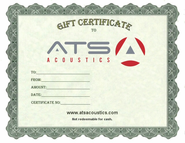 acoustic panels gift certificates